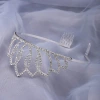 Bride's wedding dress, dress, silver metal hair crown, birthday gift, performance, versatile water diamond hair band, crystal diamond crown details Picture